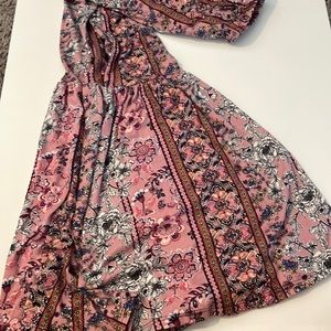 Pink floral bell bottoms Size Medium